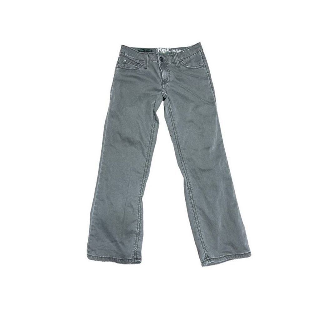 Rock 47 by Wrangler Ultra Low Rise Cropped Jeans Grey Size 1/2